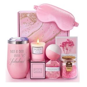 Luxurious Pink Bath & Body Spa Gift Set, brand new